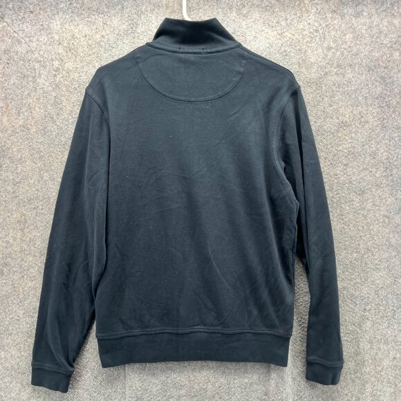 Burberry Pullover Men Medium Black Half Zip Long Sleeve Embroidery Sweater - Picture 2 of 12